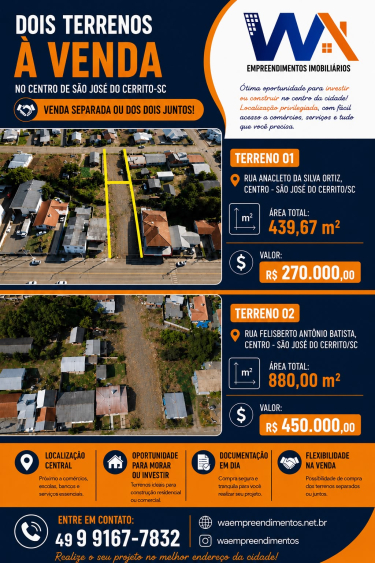 WA EMPREENDIMENTOS VENDE: